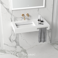 Fiora Wall Hung Stone Basin 900mm Towel Hole