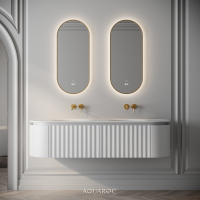 Belgravia Double Vanity Unit & Stone Basin 1600mm Matte White
