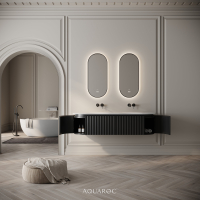 Belgravia Double Vanity Unit & Stone Basin 1600mm Matte Black