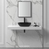 Florence Matte Black Countertop Stone Basin 500mm