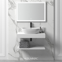 Wall Hung Stone Slimline Towel Shelf 800mm