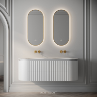 Belgravia II Double Vanity Unit & Stone Basin 1400mm Matte White
