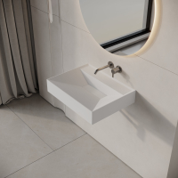Aura Wall Hung Stone Basin 600mm
