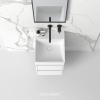 Monza Double Drawer Stone Vanity Unit 400mm