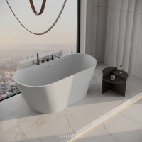 Invictus Back To Wall Freestanding Stone Bath 1500mm