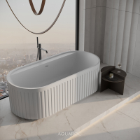 Athena Freestanding Fluted Stone Bath 1700mm