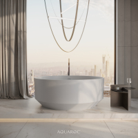 Bellagio Freestanding Round Stone Bath 1350mm