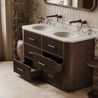 Savoy Double Vanity Unit 1400mm Espresso Oak