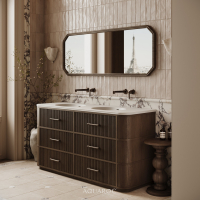 Savoy Double Vanity Unit 1600mm Espresso Oak