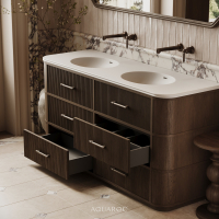 Savoy Double Vanity Unit 1600mm Espresso Oak