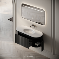 Belgravia Vanity Unit & Stone Basin 1200mm Matte Black