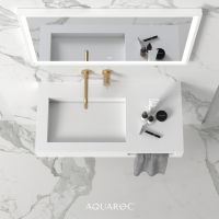 Fiora Wall Hung Stone Basin 900mm Towel Hole