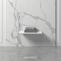 Wall Hung Stone Slimline Towel Shelf 600mm