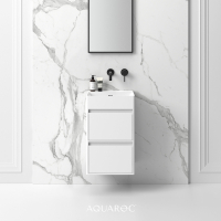 Monza Double Drawer Stone Vanity Unit 400mm