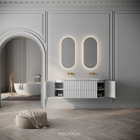 Belgravia II Double Vanity Unit & Stone Basin 1400mm Matte White