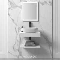 Wall Hung Stone Slimline Towel Shelf 600mm