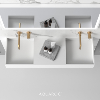 Atlante Wall Hung Double Stone Basin 1200mm