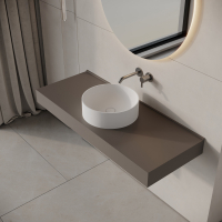 Oasis Round Countertop Stone Basin 380mm