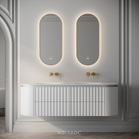Belgravia II Double Vanity Unit & Stone Basin 1600mm Matte White