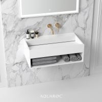 Quadra Wall Hung Stone Basin 800mm