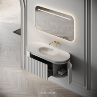 Belgravia Vanity Unit & Stone Basin 1200mm Matte White