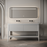 Kensington Double Vanity Unit & Stone Basin 1400mm Warm Grey
