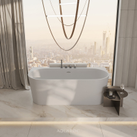Pandora Back To Wall Freestanding Stone Bath 1650mm