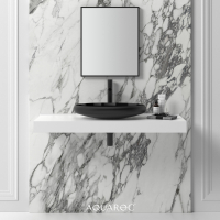 Camellia Matte Black Countertop Stone Basin 600mm
