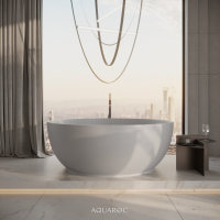 Olympia Freestanding Round Stone Bath 1500mm