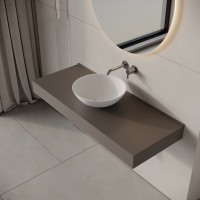Ocean Round Countertop Stone Basin 400mm