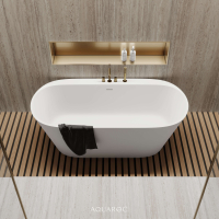 Invictus Back To Wall Freestanding Stone Bath 1700mm